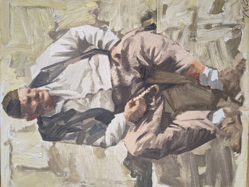 Olja på du Adrian Van Arkel, signeradk,