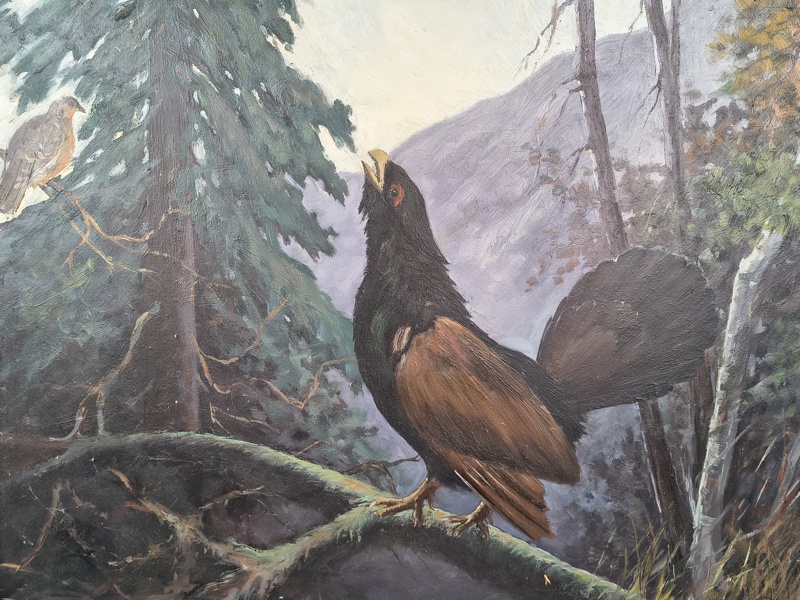 Olja på pannå, Monogramiserad EA - 49, oidentifierad konstnär