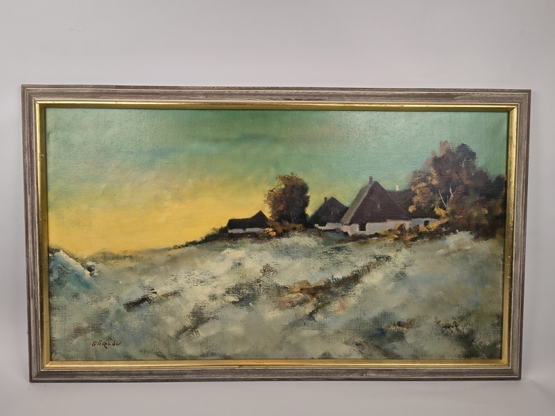 Olja på pannå, Malte Särlöv, signerad