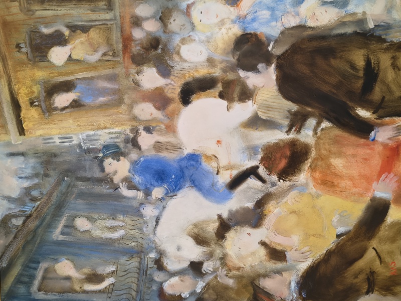 Olja på pannå, "Stadens Löjtnant" Kjell Sundberg, signerad