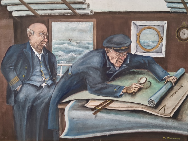 Olja på duk, signerad B Gustavsson, oidentifierad konstnär