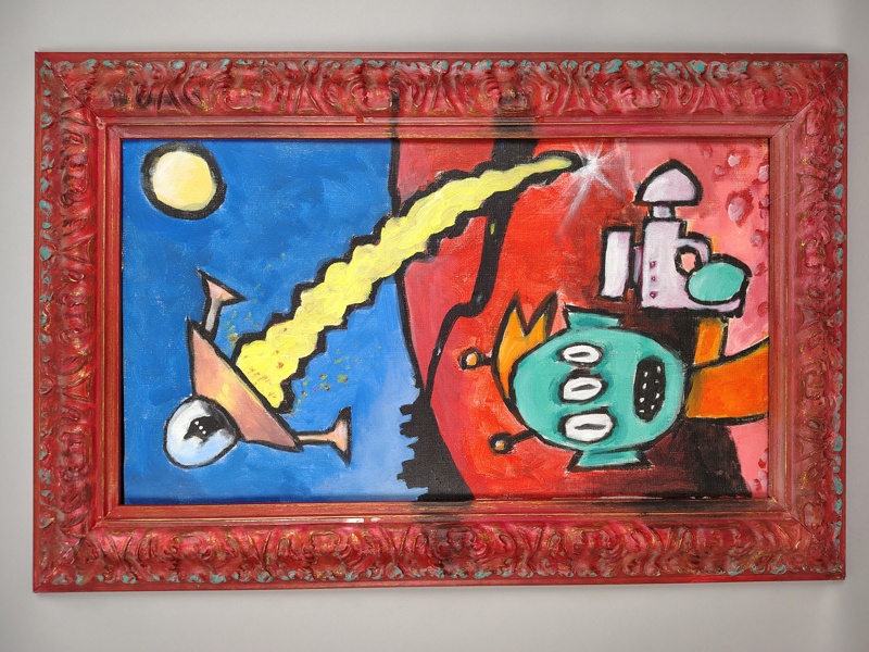 Olja på duk, Jesper Welin, signerad