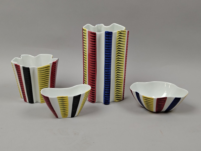 Porslin 4 delar, "Kaskad"  Alp Lidköpings porslinsfabrik