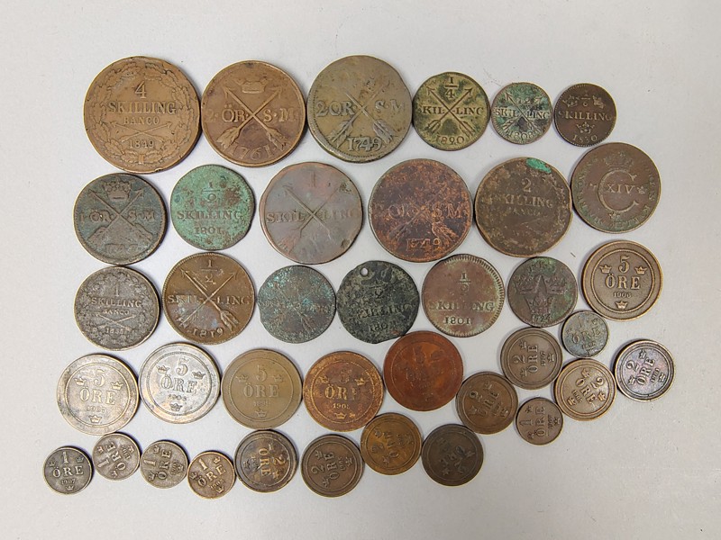 Äldre Svenska mynt, 1700-/1800-tal