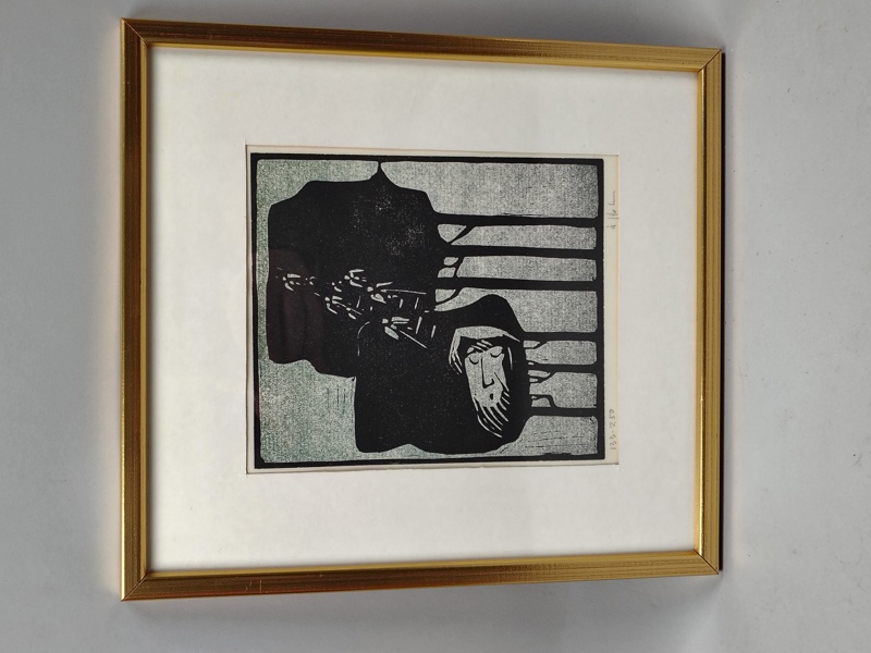 Träsnitt, Åke Holm, Signerad & numrerad