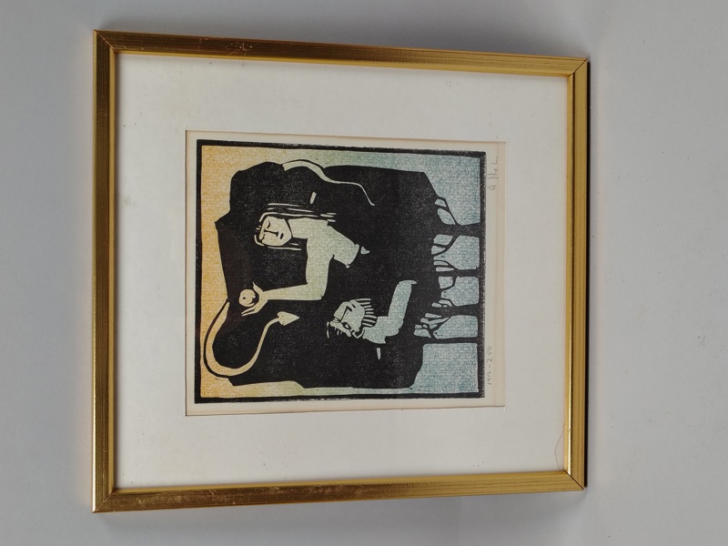 Träsnitt, Åke Holm, Signerad & numrerad