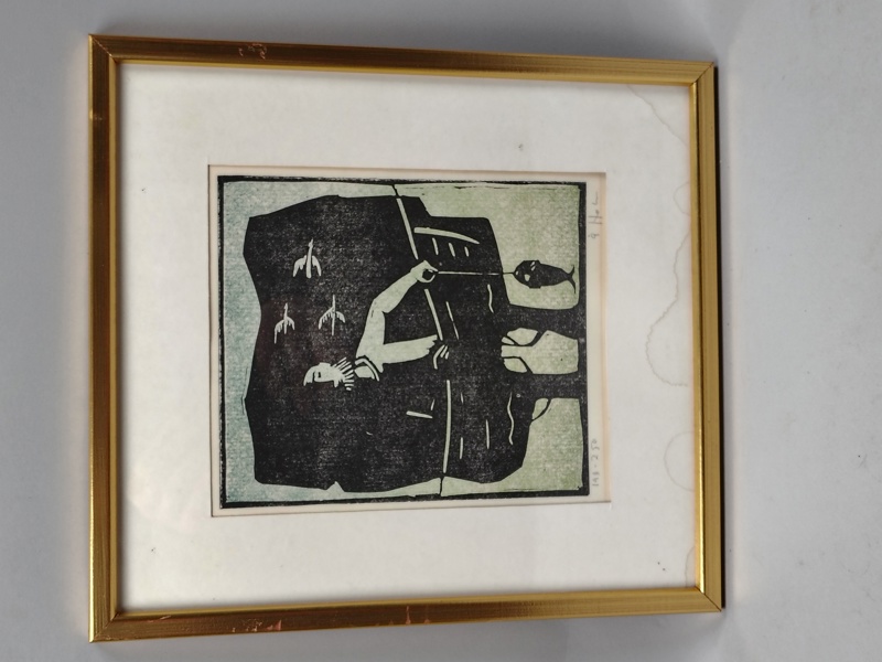 Träsnitt, Åke Holm, Signerad & numrerad