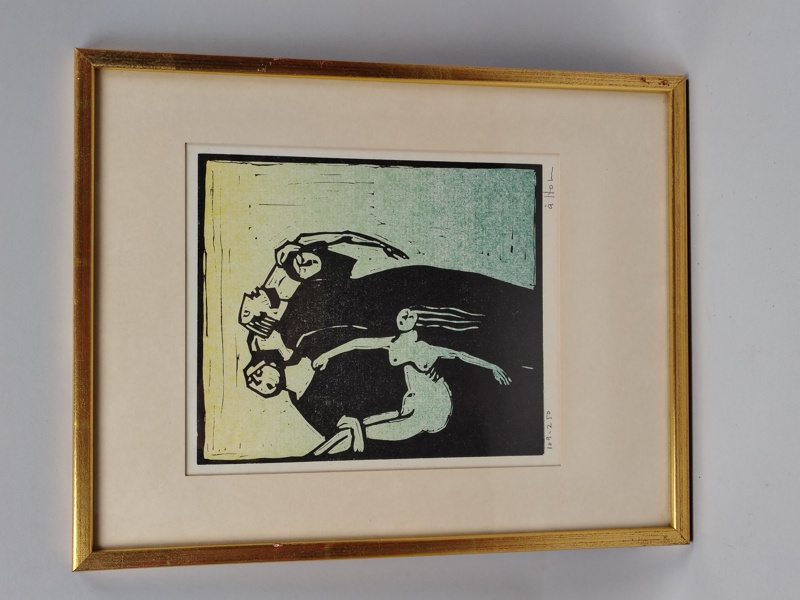 Träsnitt, Åke Holm, Signerad & numrerad