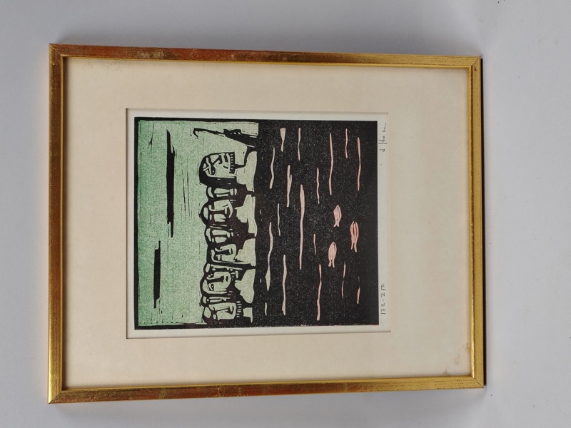 Träsnitt, Åke Holm, Signerad & numrerad