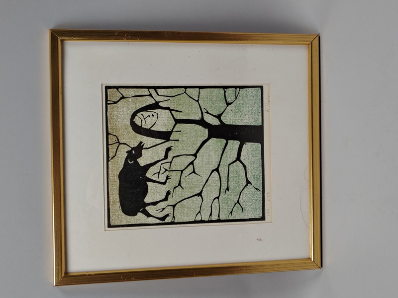 Träsnitt, Åke Holm, Signerad & numrerad