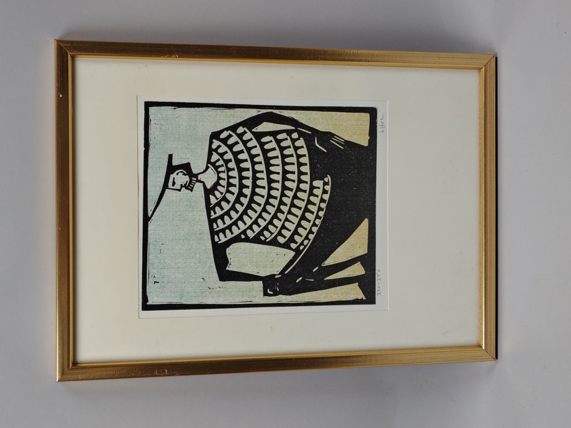 Träsnitt, Åke Holm, Signerad & numrerad