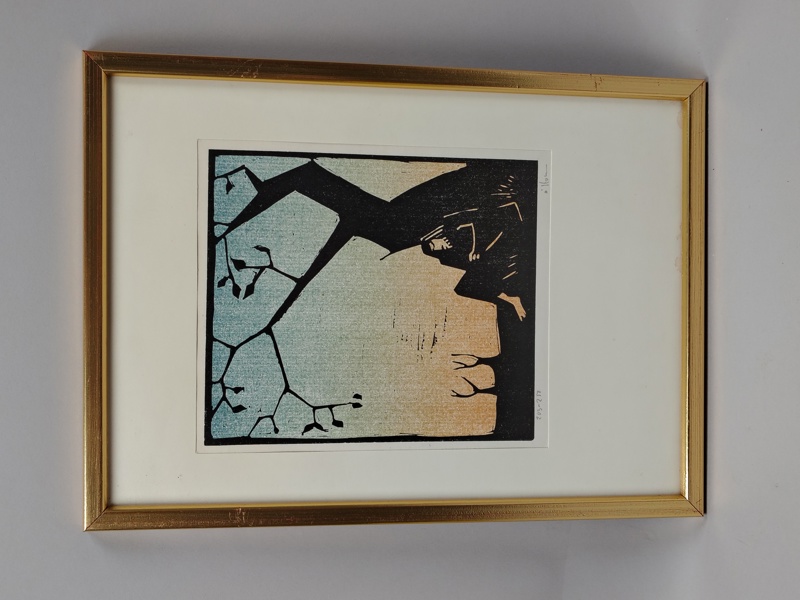 Träsnitt, Åke Holm, Signerad & numrerad