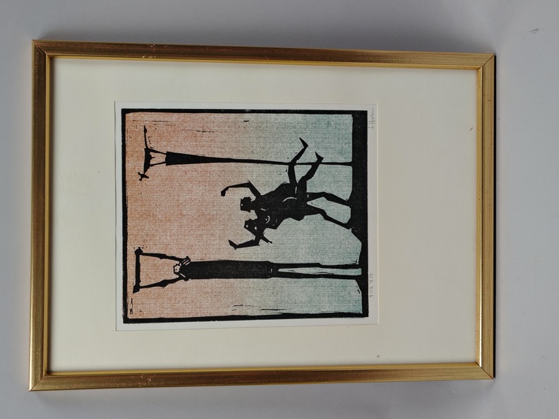 Träsnitt, Åke Holm, Signerad & numrerad