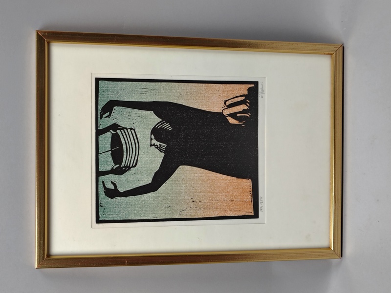 Träsnitt, Åke Holm, Signerad & numrerad