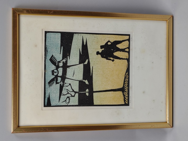 Träsnitt, Åke Holm, Signerad & numrerad