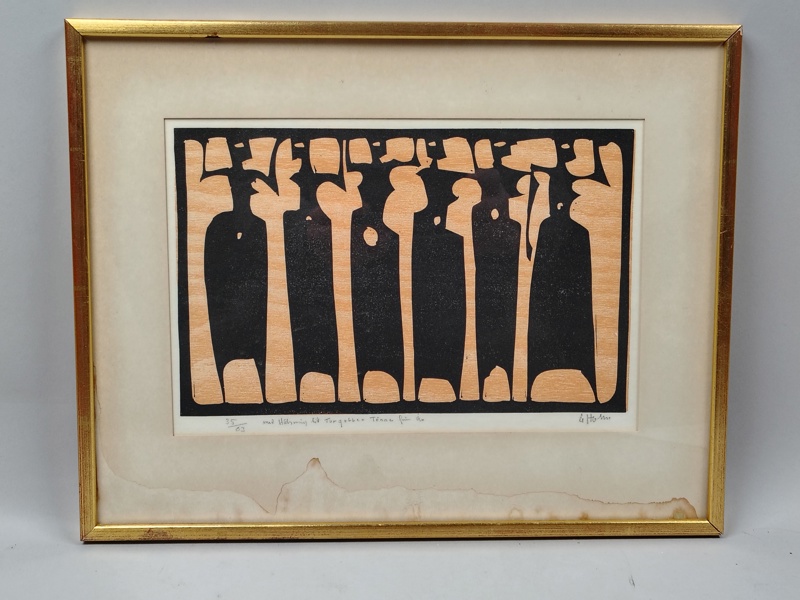 Träsnitt, Åke Holm, Signerad & numrerad