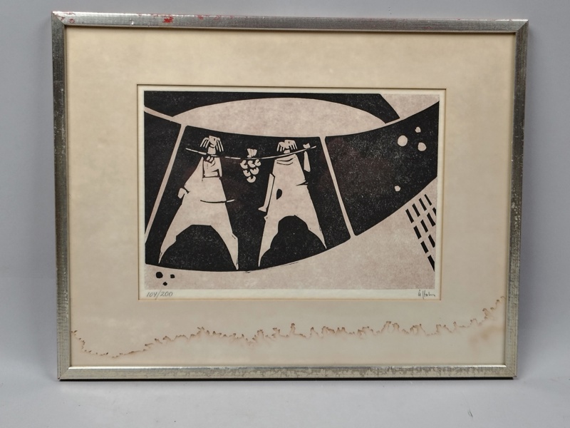 Träsnitt, Åke Holm, Signerad & numrerad