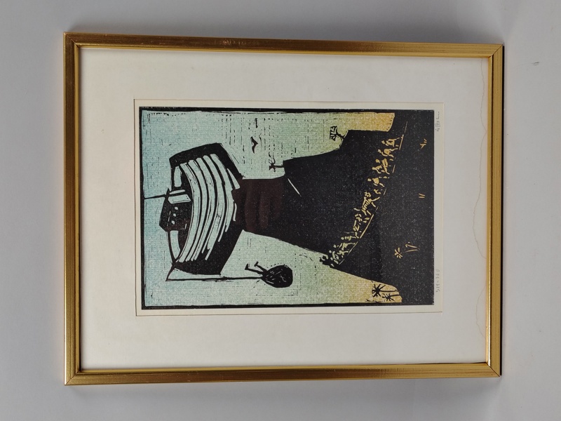 Träsnitt, Åke Holm, Signerad & numrerad