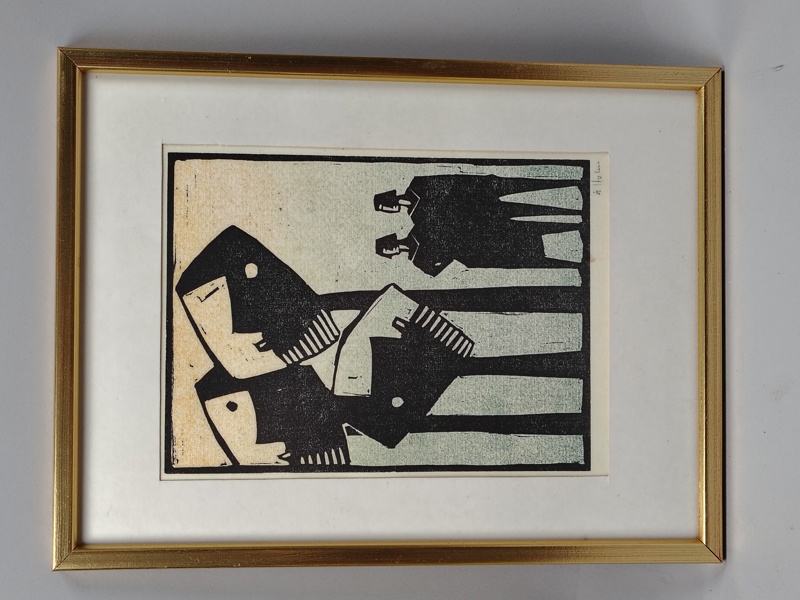 Träsnitt, Åke Holm, Signerad & numrerad