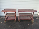 Serveringsbord/-vagnar på hjul, 2 st