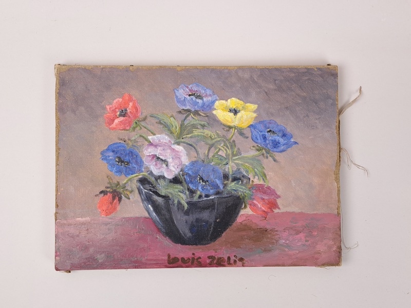 Olja på duk, Stilleben, Louis Zelig, signerad
