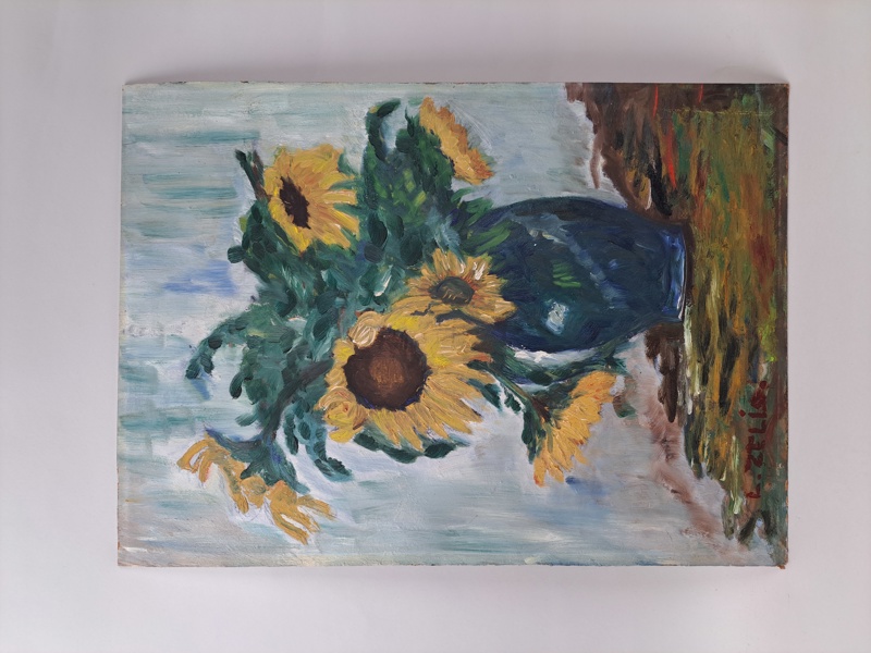 Olja på duk, Stilleben, Louis Zelig, signerad