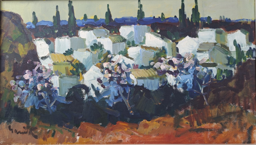 Olja på duk, "Andalusien" Tage Gavik, signerad