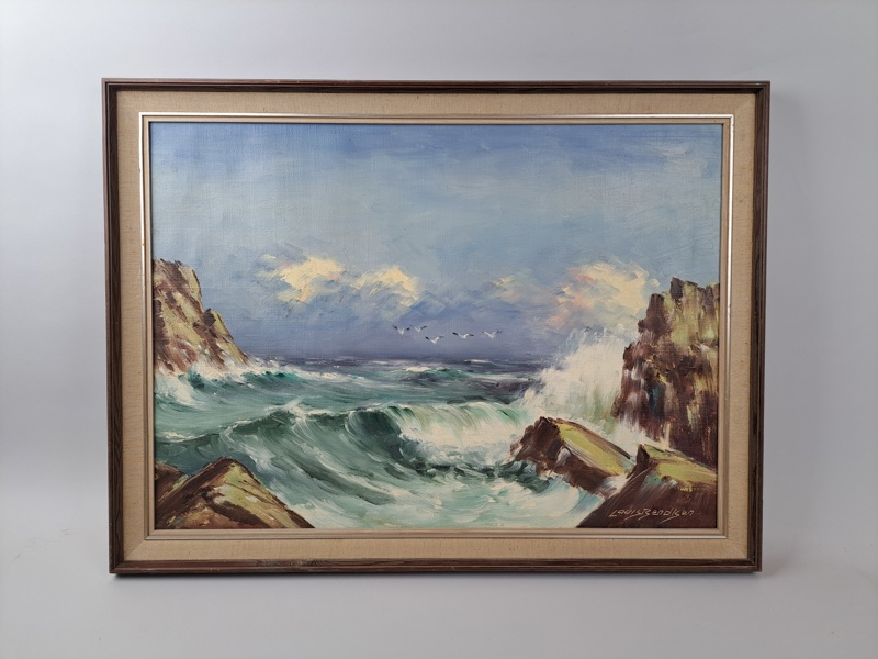 Olja på duk, Louis Bendisen, signerad