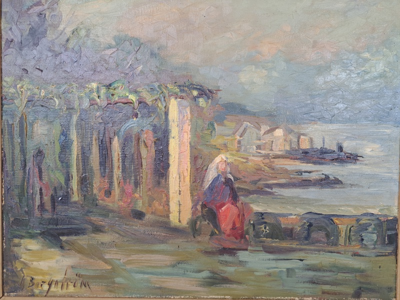 Olja på duk, Karin Borgström, signerad