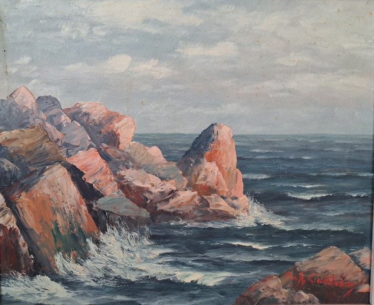 Olja på pannå, Per Gunnar Lindström, signerad