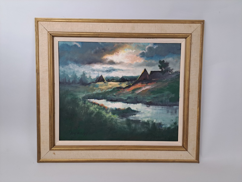 Olja på pannå, Knut Erik Nilsson, signerad