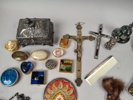Parti Kuriosa bl.a. handspegel, askar m.fl.