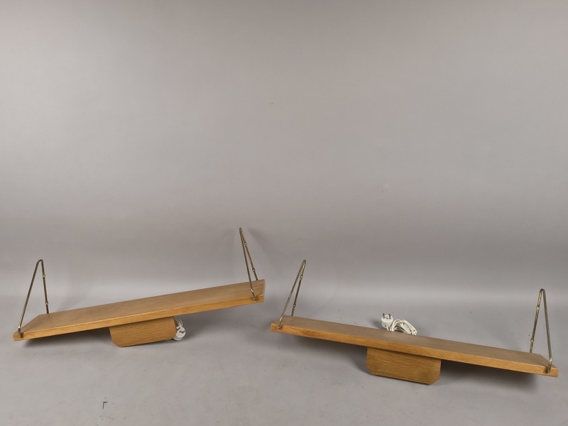 Sänghyllor med Belysning, Ek 1960-tal