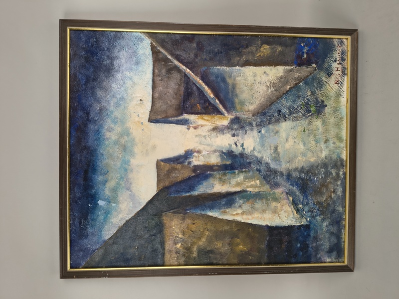 Olja på duk, Nils Mohlin, signerad