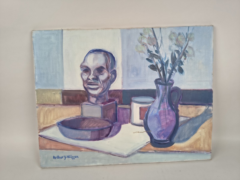 Olja på duk, Arthur Y Nilsson, signerad