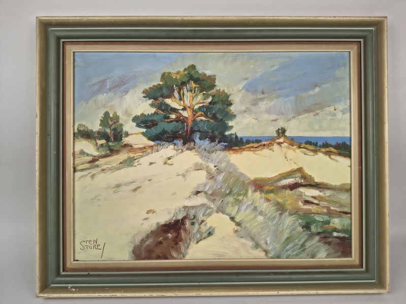 Olja på pannå, Sten Sture Sandgren, signerad