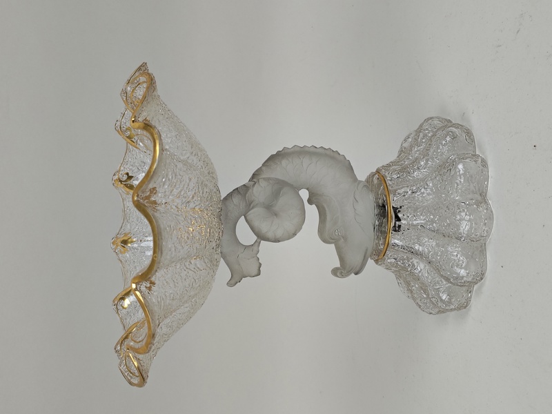 Skål på fot, glas, Murano