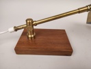 Pianolampa/Bordslampa, Teak & Mässing