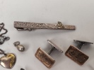 Silverföremål bl.a. Manschettknappar & slipsnål