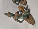 Bronsfiguriner, 2 st Thailand, patinerad & förgyllt