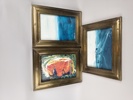 Olja på pannå 3 st, Lars Lilja, signerade, med mässingsram