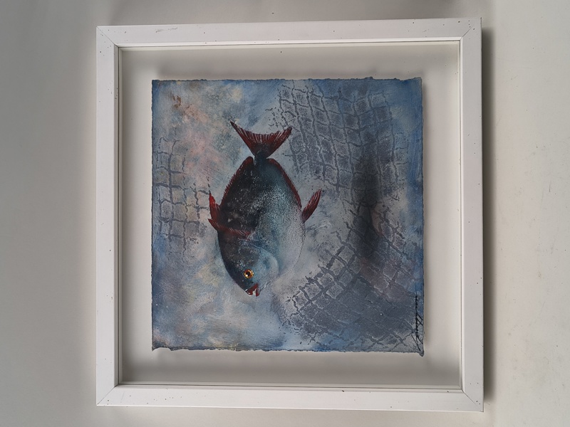 Akryl, Dick Ljunggren, signerad