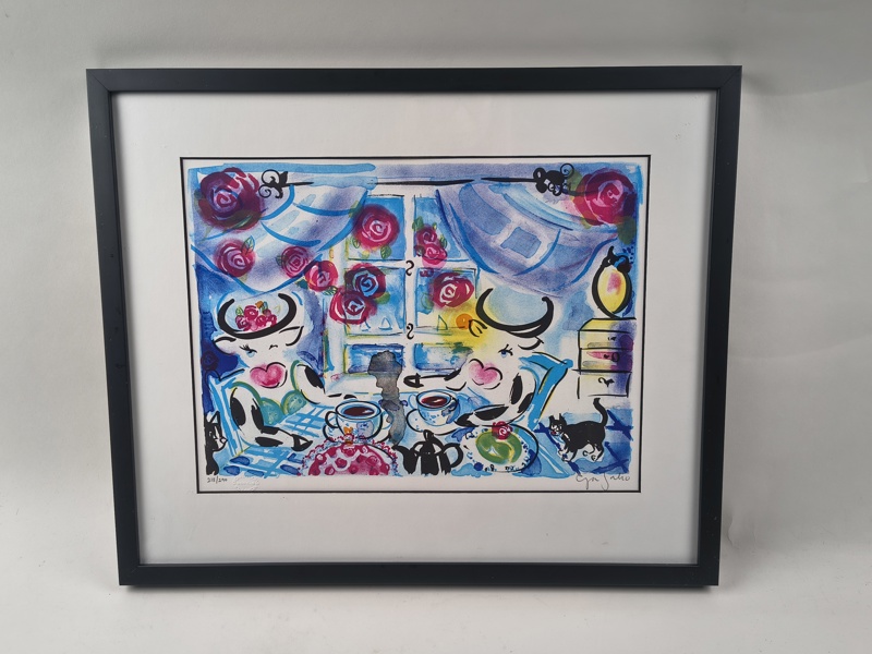 Färglitografi, Eija Salo, signerad & numrerad