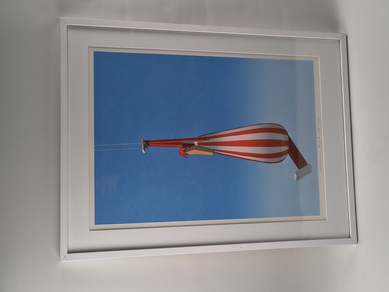 Färglitografi, "Ballongman I" Yngve Lundell, signerad & numrerad