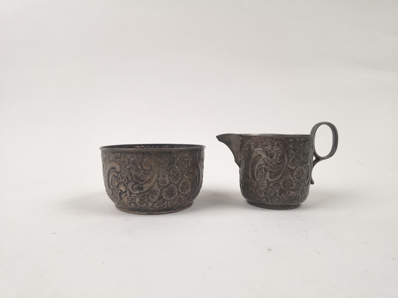 Gräddsnipa & Sockerskål, Silver England