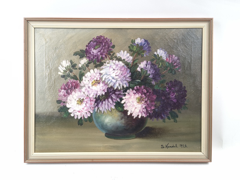 Olja på duk, Sture Kandell, signerad