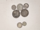 Utländska Silvermynt 7 st
