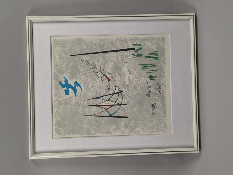 Färglitografi, oidentifierad konstnär, signerad & numrerad