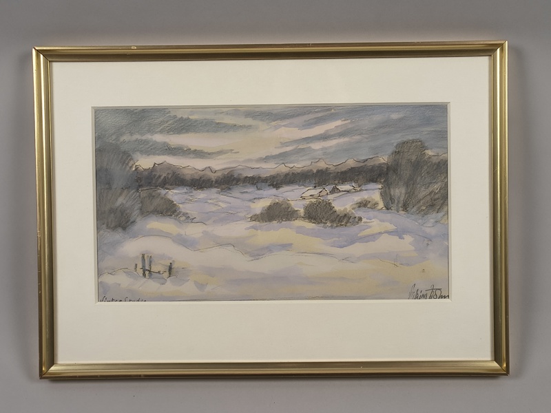 Teckning, Viking Holm, signerad