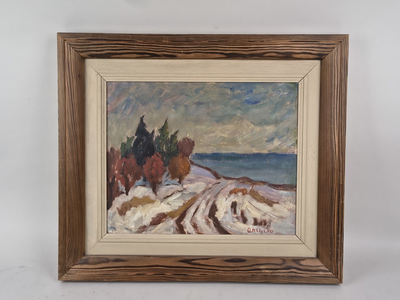 Olja på pannå, oidentifierad konstnär